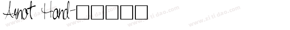 Arnot Hand字体转换